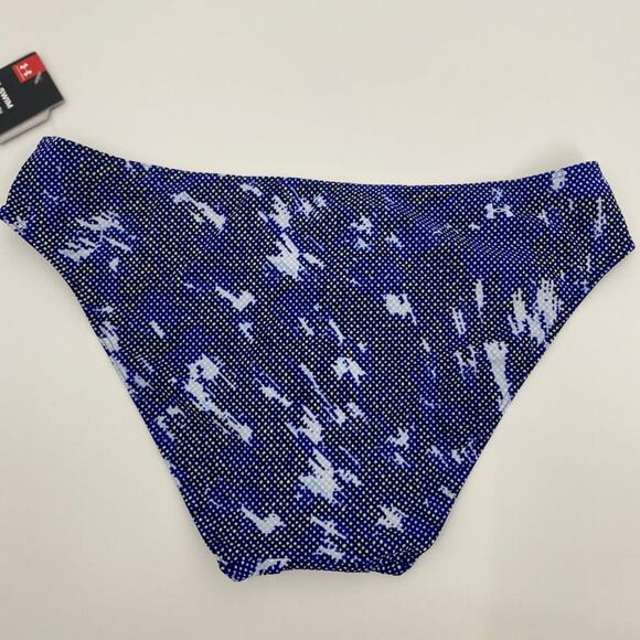 Under Armour Womens Bikini Bottom Blue White Patterned Design Swim NEW XL - Picture 5 of 5
